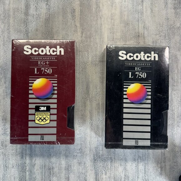 4 Blank BETA Tape Videocassette Scotch EG EG+ L750 New Sealed - Picture 2 of 8